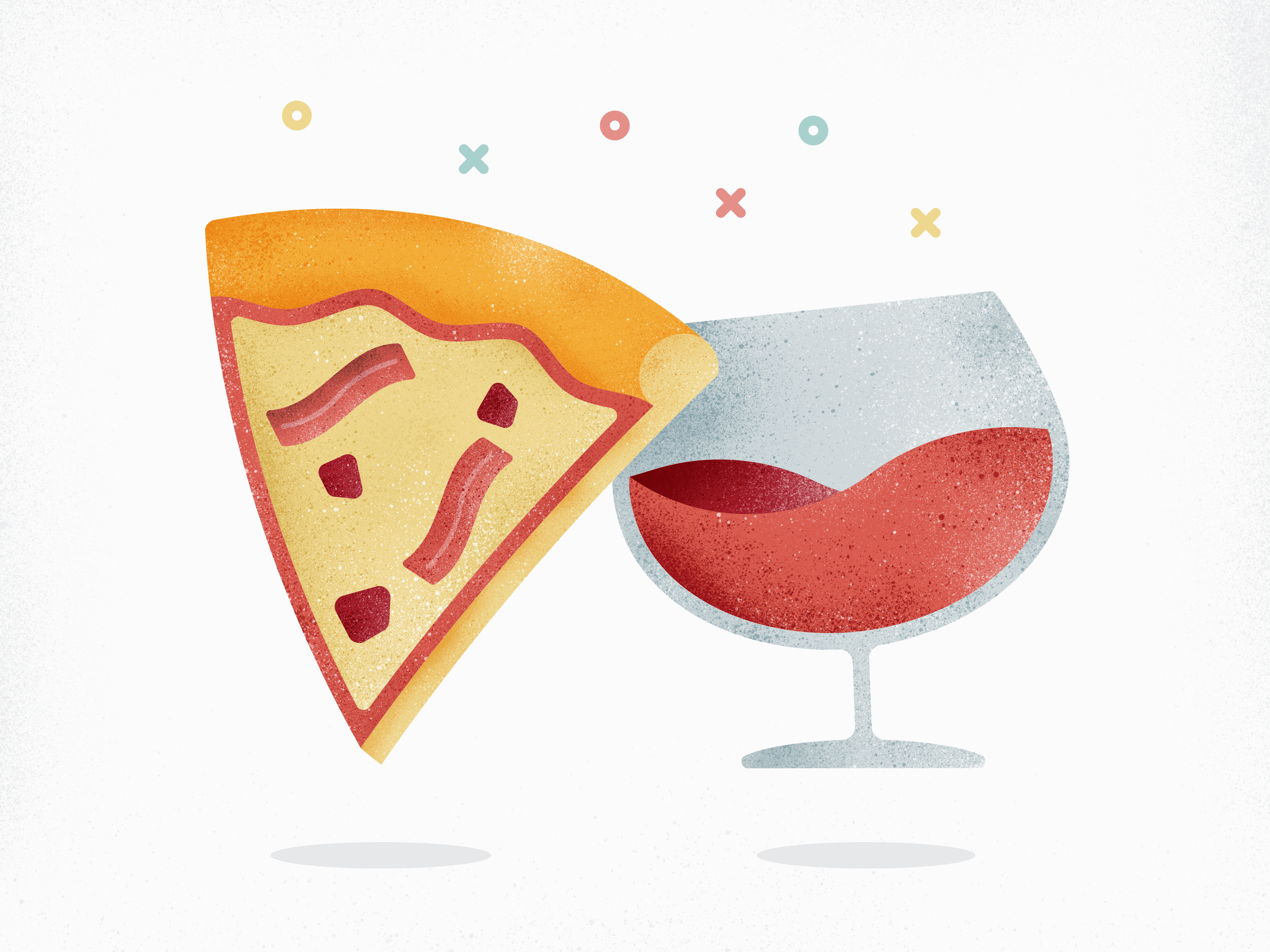 Pizza and Wine by Clint Hess for Siege Media on Dribbble