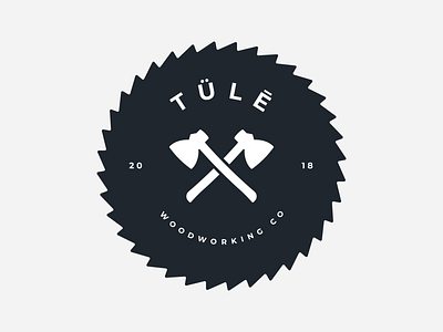 Tülē Woodworking Logo axes blade circle logo cut illustrator logo logo design saw wood woodworking