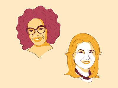 Oprah & Arianna arianna huffington author females huffington oprah pop culture women women empowerment women fashion women illustration women in illustration womens day