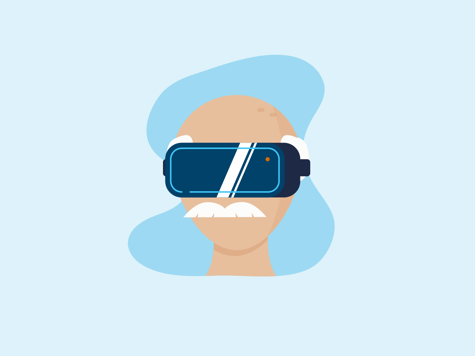 Virtual Reality Man animation character design man moustache old man virtual virtual assistant virtual reality