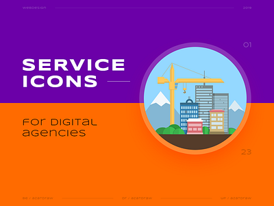 Service icons №1 azatdraw digital icons illustration web design
