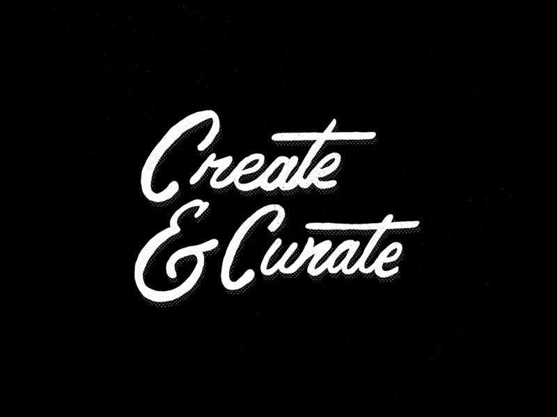Create & Curate. Never Stop Learning. 2d adobe animate animation black and white cell animation design frame by frame inspiration type typography