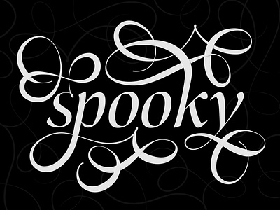 SpoOoOoOoOky animated calligraphy dribbbleweeklywarmup eyes flourish flourishes flourishing halloween halloween design lettering typography vector