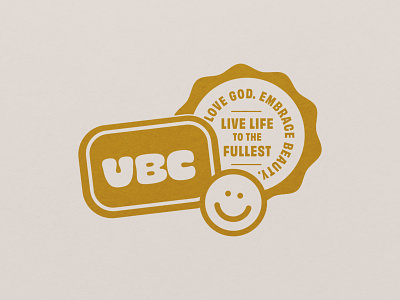 Sticker Badge Design benediction branding church design smile smiley sticker stickers