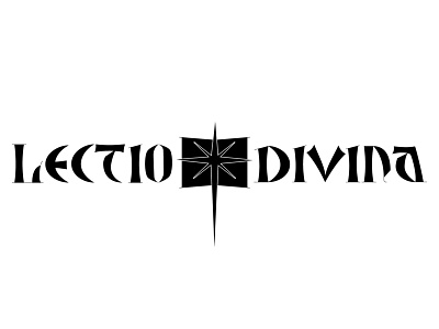 Lectio Divina branding icon lettering