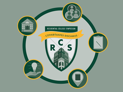 Residential College Symposium branding college collegiate design icon logo school vector