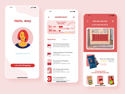 Target App Design adobe xd app design illustrator mobile app ui
