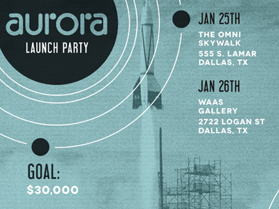 Aurora Launch Poster event flyer launch nasa party poster space