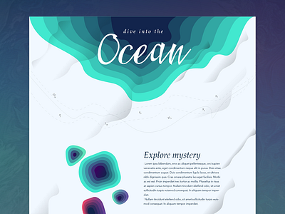 Dive into the Ocean blue concept landing ocean pages waves