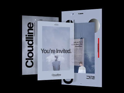 Cloudline branding chicago design event event branding event design mailer kit poster poster design self portrait typography