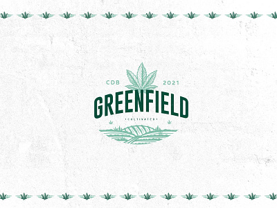 GREENFIELD WEED branding canabis farms field flower green lettering logo oil typography urban weed
