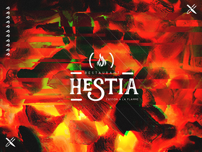 LOGO BBQ HESTIA art bbq branding design fire flamme font illustration logo typography vector