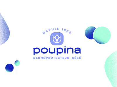 Baby Poupina baby bio branding bubbles children colors design effect fun funny grain green logo print shower site typography