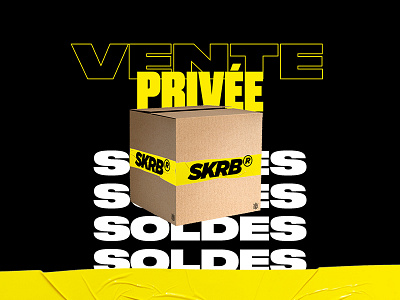 SKRB SOLDES art box branding design font logo packaging plastic reward soldes typography urban vector