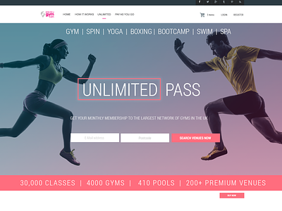 Homepage resdesign design fitness gym ui