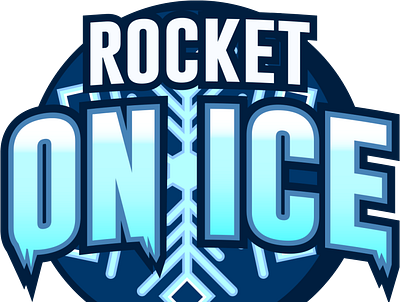 Rocket On Ice Logo design esports illustration logo vector