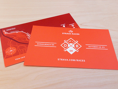 Strava Races Card Handouts branding cards handouts map strava