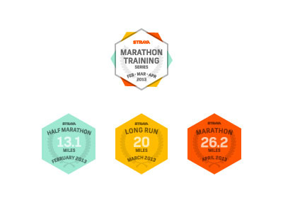 Marathon Training Badges badges marathon series strava