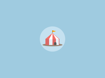 'Little Top' icon edited. festival flag icon tent