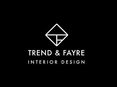 Trend & Fayre logo design furniture futura interior interior design logo