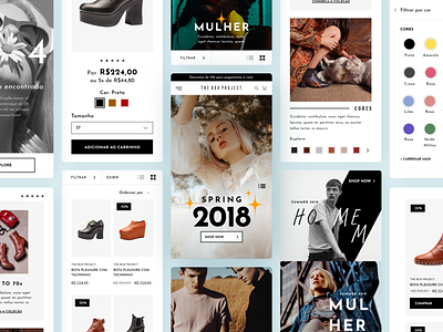 Fashion Store beauty brand identity clothing colors ecommerce filters graphic design luxury brands mobile shoes ui ux