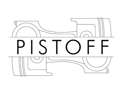 Pistoff Logo design engine line art logo piston