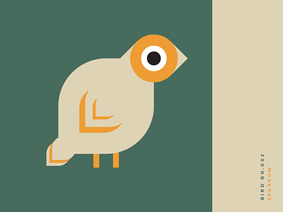 Bird No. 002 - Sparrow bird birds branding eye flat icon identity illustration logo modern series sparrow