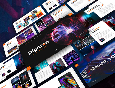 Digitron- Creative Business Presentation business company profile corporate design creative digital layout design presentation template typography ui web