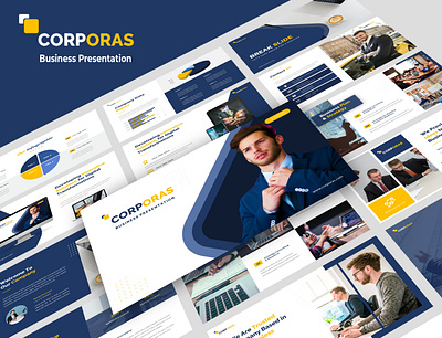 Corporas Business Presentation company profile corporate design layout design presentation template ui