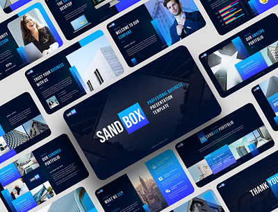 SandBox - Business Presentation business company profile corporate design layout design presentation template ui