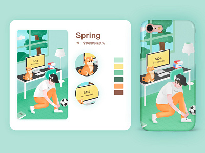 Spring Seasons Illustration design illustration ui