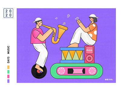 MUSIC People Illustration design illustration typography ui