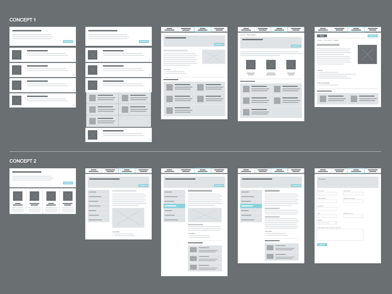 Wireframes by Sally for Orium on Dribbble