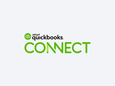 QuickBooks Connect Logo animation branding design flat intuit logo minimal motion motion design typography vector