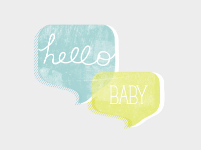 Talk Bubbles handwritten illustration texture typography