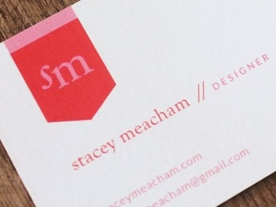 stacey meacham logo brand business card identity logo