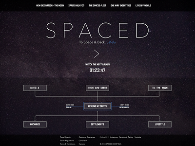 SPACED - Design Challenge branding ui ux web