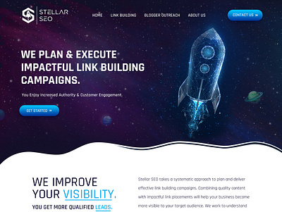 Stellar Seo branding creative design graphic design home page illustration ui website