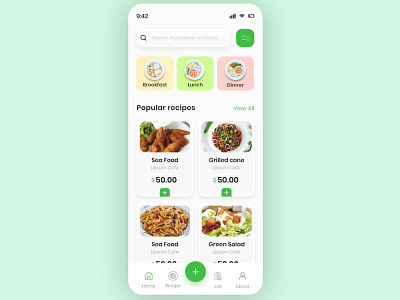 Food Service App food application mobile app ui