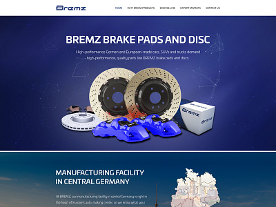 Home Page brake pads creative design home page paralax design