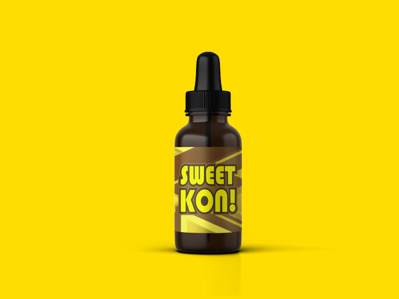 Download mock up the e-liquid bottle ( SWEET KON ) by Hery.Susanto on Dribbble