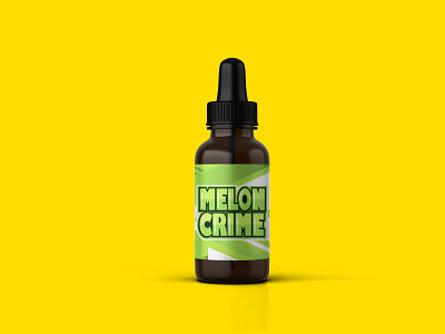 mock up the e-liquid bottle ( MELON CRIME )