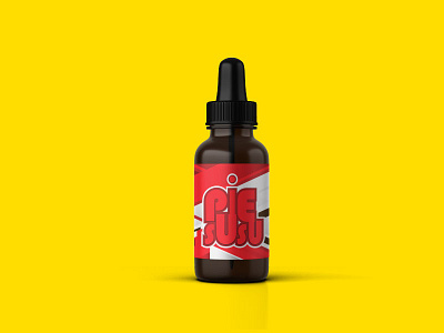 mock up the e-liquid bottle ( PIE SUSU )