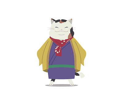 Cat Storekeeper a whisker away anime cat character design design illustration vector