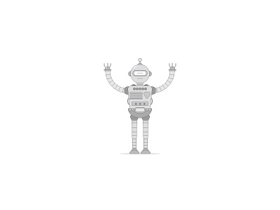 Robot v2.0 character design illustration robot vector