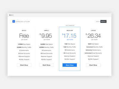 Pricing Plan Table