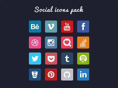 Social Icons Pack flat free icons likeastore minimal pack popular services social