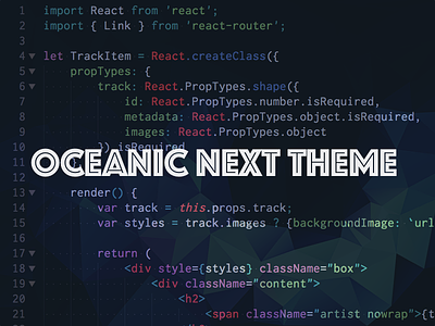 Oceanic Next Theme code code editor dark eighties javascript oceanic next sublime text theme