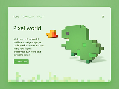 Pixels world 3d pixel