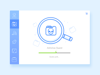 Antivirus Program app icon illustration interface design ui